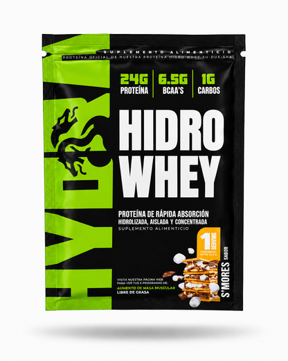 10 SOBRES INDIVIDUALES HIDRO WHEY SMORES
